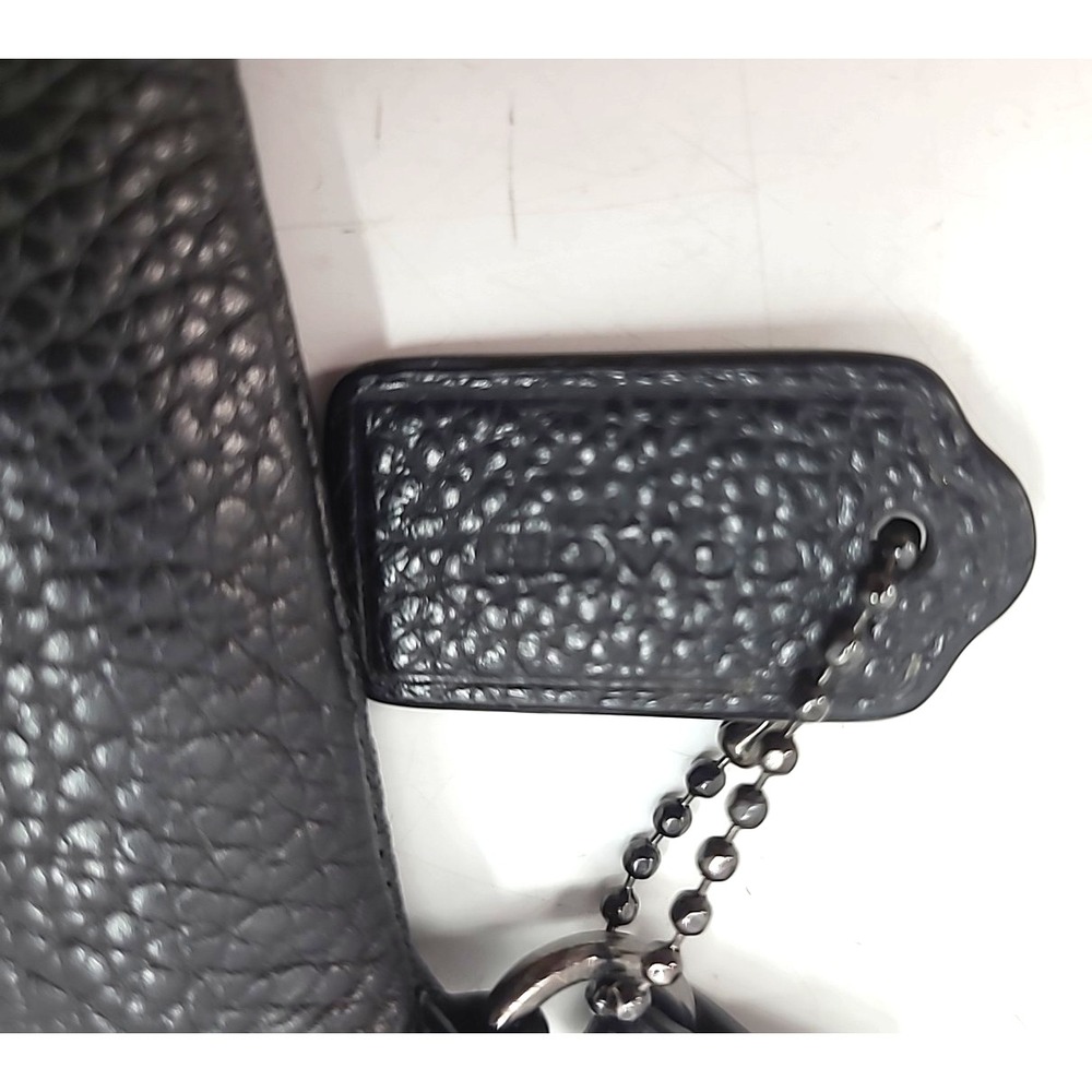 Coach Black Pebbled Leather Studded Wristlet‎ Clutch - Picture 3 of 10